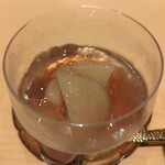 銀座 しのはら - 桃のワイン煮のゼリー寄せ