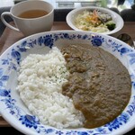 手焼きコーヒーの店 新湖月 - ビーフカレーセット(ドリンク付き)900円
