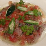 鉄板焼とお好み焼 みしまや - アジのマリネ