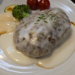 キッチン ブルー グローブ - アリゴ風ソースは、ジャガイモとチーズなのでネットリ