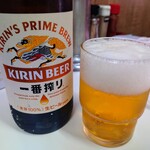 ラーメン内山 - 令和6年8月 営業時間(11:00〜19:00)
ビール大 税込500円