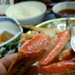 土合山の家 - 蟹(夕食)