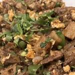 ロビンズインドキッチン - マトン細切りパロッタ 接写！