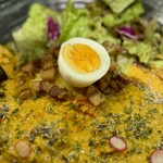 SPICY CURRY 魯珈 - ろかプレート（トウモロコシと帆立の冷製カレー（限定））・ルー増し