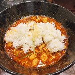 ラーメン 麻辣 - ごはん投入♡