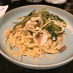 山下食堂 - 鯖と空芯菜・ハラペーニョのリングイネ・ピッコレ（ハーフサイズ）