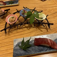 馳走 なか川 - はもの南蛮漬け　タコ　シャインマスカットの白和
