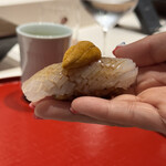 照寿司 - ヤリイカとウニ