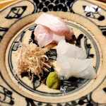 温石 - お造りは太刀魚と障泥烏賊