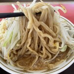 ラーメン もっけだの - 『ラーメンニンニク野菜マシマシ』の麺