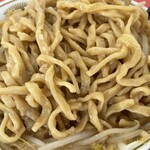 ラーメン もっけだの - 『ラーメンニンニク野菜マシマシ』の天地返し