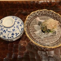 日本料理 かしづき - メイチダイのお造り、辛味大根とクレソン、戻りカツオごはん