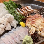 うまいもの 楽味 - 鱧、ホウボウ、タコ、北寄貝