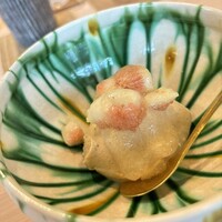 よし澤 - デザート　いちじくのアイス　白ワインのジュレ