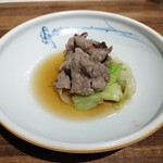 中華ダイニング 一途一心 - 国産牛肩ロースの湯引き