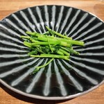 中華ダイニング 一途一心 - 空心菜海老味噌炒め