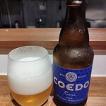 中華ダイニング 一途一心 - COEDO瑠璃750円