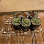 鮨 からく - かんぴょう巻きとかっぱ巻き