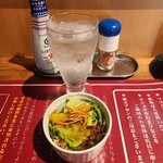 ステーキ・そば 牧の里 - 先ずはサラダ