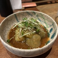 やきとり 嶋家 - 冷やし茄子の胡麻酢