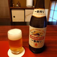 むぎとろ・日本料理 黒やなぎ - とりあえず瓶ビール！