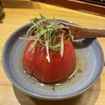 とんかつ 田 - 冷やし出汁トマト