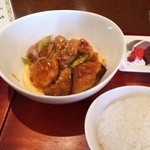 Brand-new-BAY QZO- - ランチ：今日のおすすめ「鶏とアスパラのチリソース炒め」700円