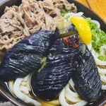 麺紡 - 茄子肉ぶっかけ