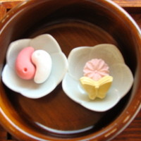 皆美館 - 部屋でのウエルカム菓子。松江は和菓子の町でもありますね。
