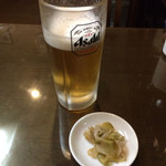 海上海 - 生ビールと搾菜