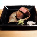 日本焼肉はせ川 別亭 - 究極　神のタン厚切り　塩　山葵