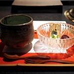 日本焼肉はせ川 別亭 - 水菓子　山梨　富士の輝き　プレミアムアイス　宮ザキ園の極上抹茶