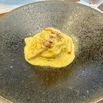 ビストロスリール - 自家製柚子胡椒のカルボナーラ