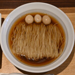 NIBOSHI MANIA - えといりこの焦がし醤油蕎麦の麺のどんぶり