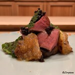 御料理 寺沢 - いわて牛のシャトーブリアンと岩中豚のヒレ肉の炭火焼