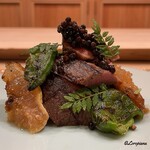 御料理 寺沢 - いわて牛のシャトーブリアンと岩中豚のヒレ肉の炭火焼