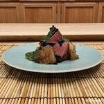 御料理 寺沢 - いわて牛のシャトーブリアンと岩中豚のヒレ肉の炭火焼