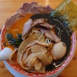ねぎっこ - 料理写真:黒ネギ味噌ラーメン&チャーシュー&メンマ&煮玉子