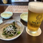 庄や - マルエフ生中とお通し