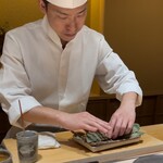 くるますし - 穴子の笹蒸し