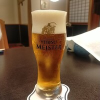 人形町今半 上野広小路店 - 生ビールはエビスビールでした。