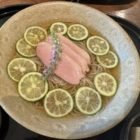紗羅餐 本店 - 合鴨すだちそば　天ぷらセット
