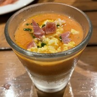 Bar Espanol YEBRA - お通しのガスパチョ Bar Espanol YEBRA - お通しのガスパチョ