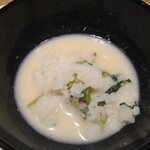 温石 - （お替り）発酵小松菜を和えた白胡麻出汁ご飯