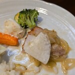 キッチン ブルー グローブ - お新香も乗せてみます