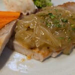 キッチン ブルー グローブ - 最初のロースソテー