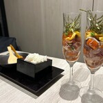 めしや因すけ - 「海鮮宝石グラス 手巻き寿司」（2024.8/21）1,099円