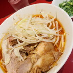 ラーメン二郎 - ラーメン半分＋ＳＫ青ネギ