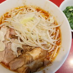 ラーメン二郎 - ラーメン半分＋ＳＫ青ネギ