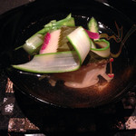 龍吟 - この日第三のお皿。あわびの煮物